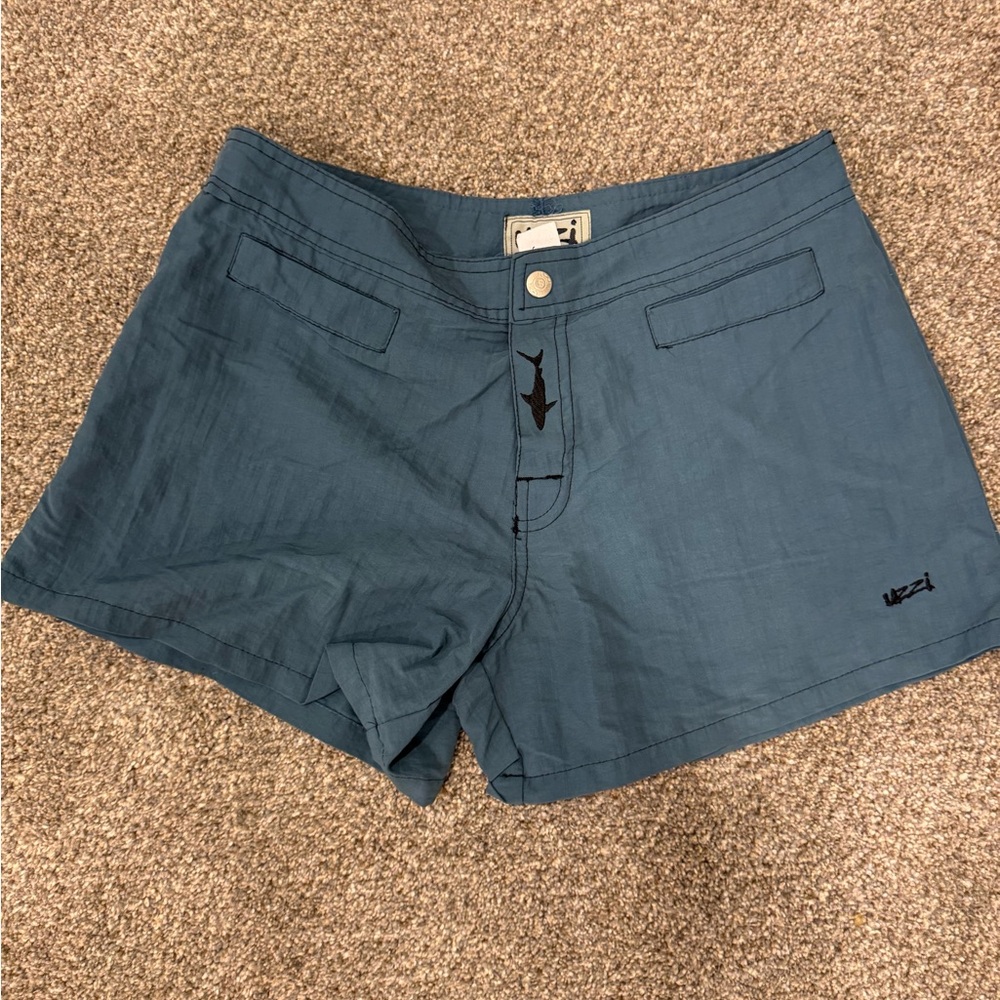 Man’s Vintage Uzzi Amphibious Board-Shorts - Teal- Size 9